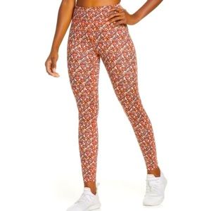 Outdoor Voices Printed Orange Leggings XS